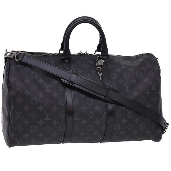 LOUIS VUITTON Eclipse Keepall Bandouliere 45 Boston Bag M43278 - Picture 1 of 16